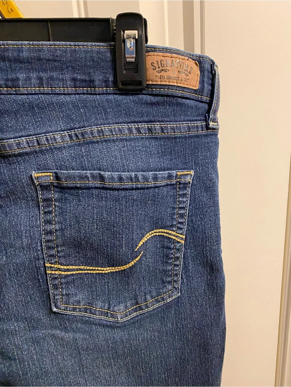Levis Signature 16 Jeans Shorts Modern Bermuda Stretch Blue Denim